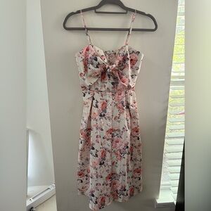 Maaji Strapless Floral Dress in Pink and Cream